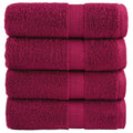 Vidaxl premium washandjes solund 4 stuks bordeaux 30x30 cm 600 g m²