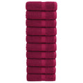 VidaXL Gästetücher, 10 Stück, 600 g/m², 30 x 30 cm, bordeauxrood