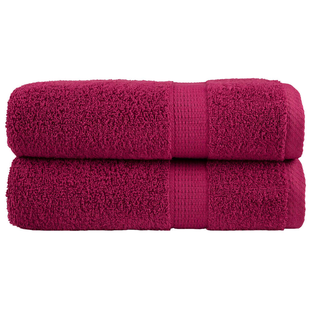VidaXL Badetücher, 2 Stück, 600 g/m², 70 x 140 cm, bordeauxrood