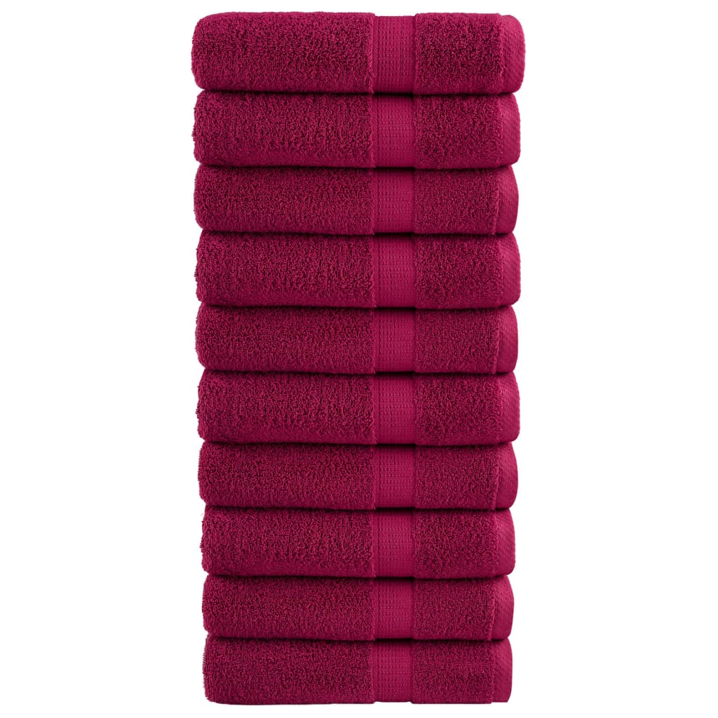 VidaXL Badetücher Solund 10 Stk 600 g m² 100x150 cm Bordeaux