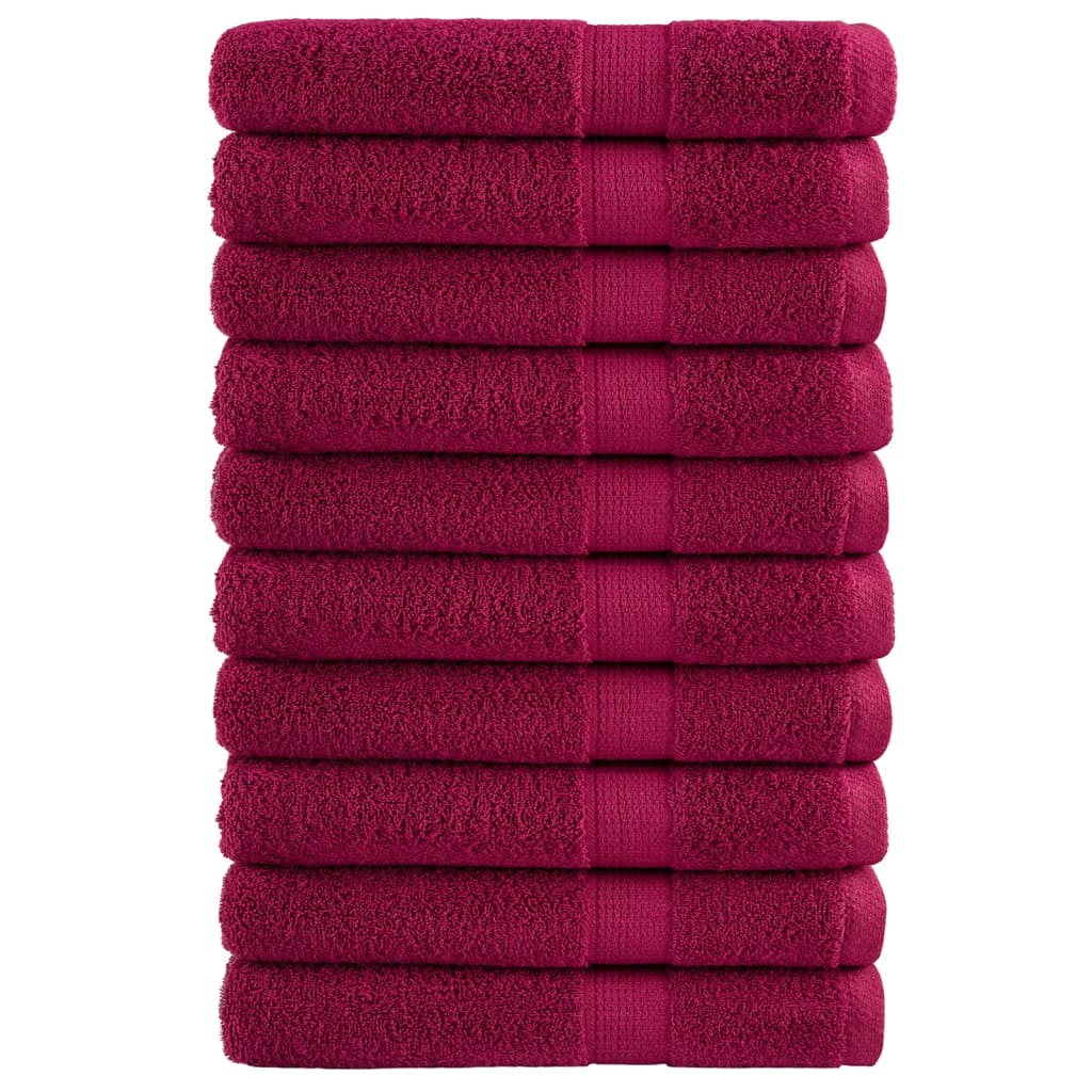 Vidaxx Saunahandtücher Solund 10 Stück 600 g m² 80x200 cm Bordeaux