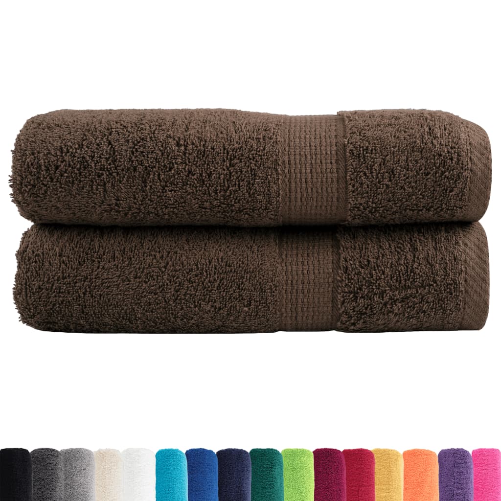 VidaXL Badetücher, 2 Stück, 600 g/m², 70 x 140 cm, braun