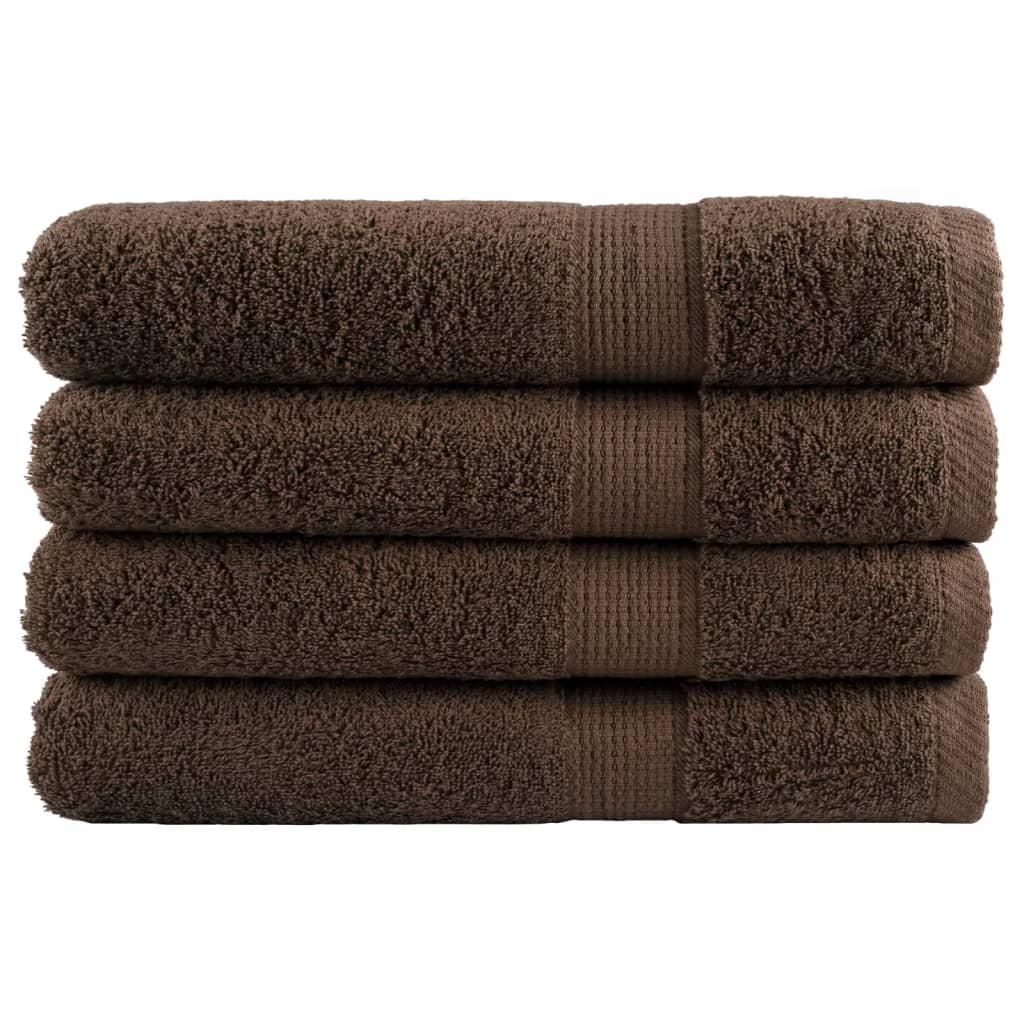 VidaXL Saunatücher, 4 Stück, 600 g/m², 80 x 200 cm, braun