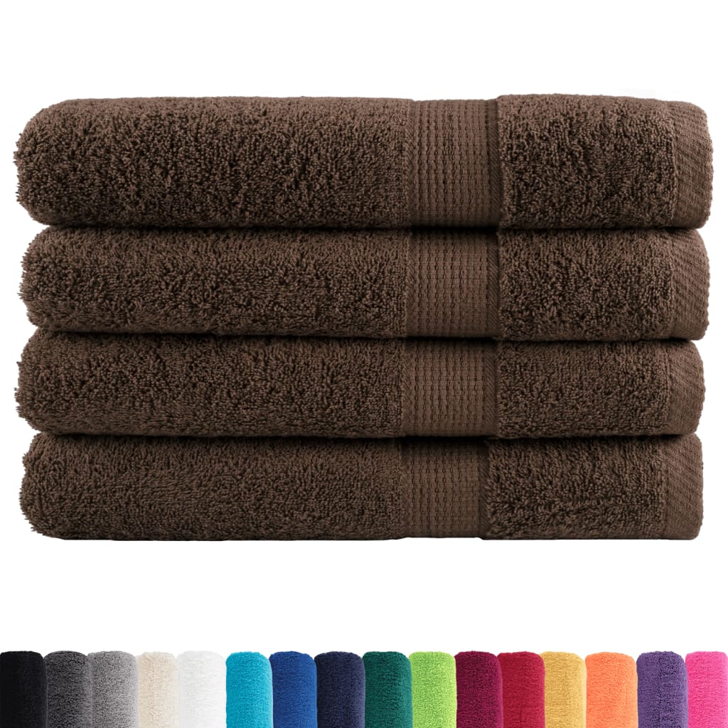 VidaXL Saunatücher, 4 Stück, 600 g/m², 80 x 200 cm, braun