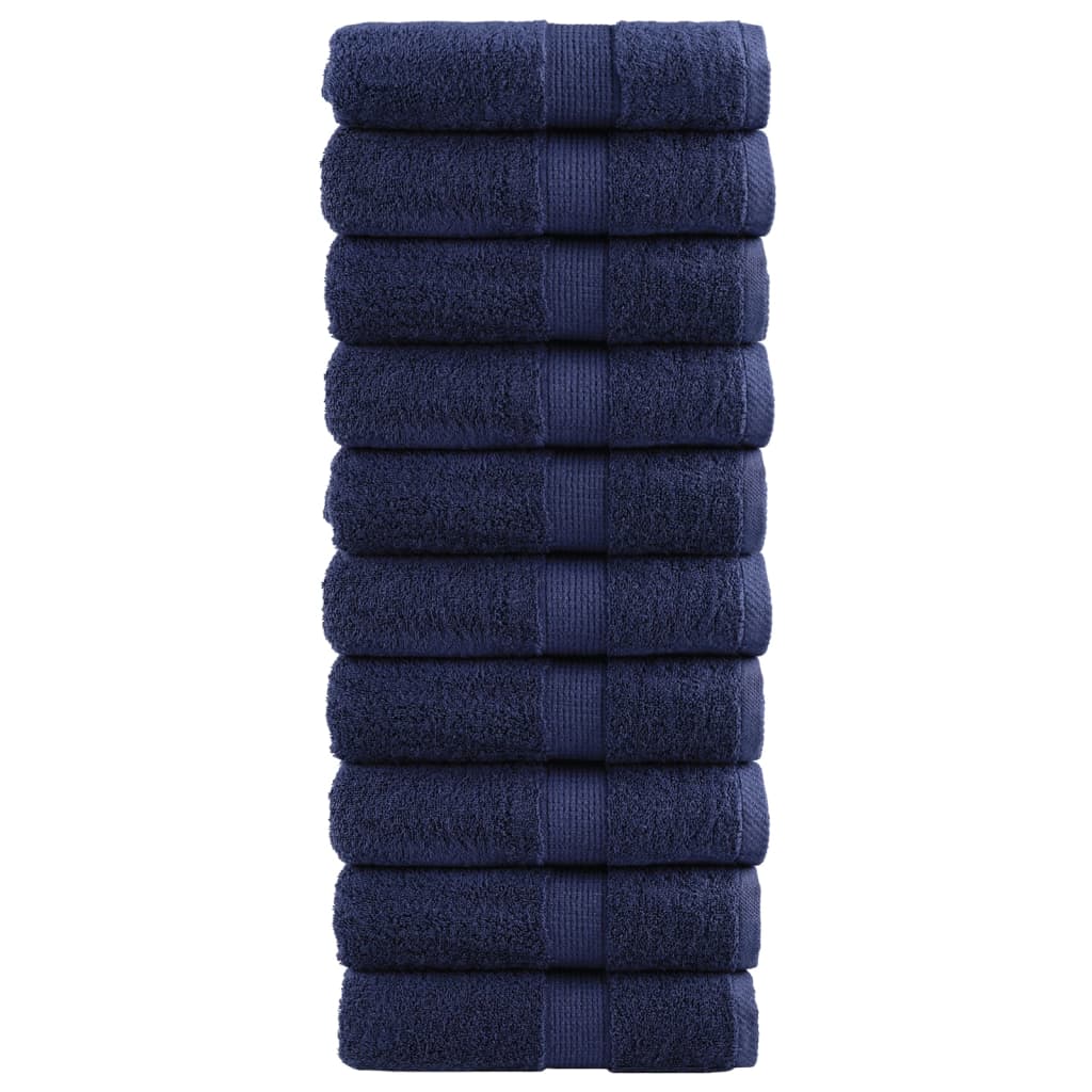 VidaXL Gästetücher, 10 Stück, 600 g/m², 30 x 30 cm, marineblau