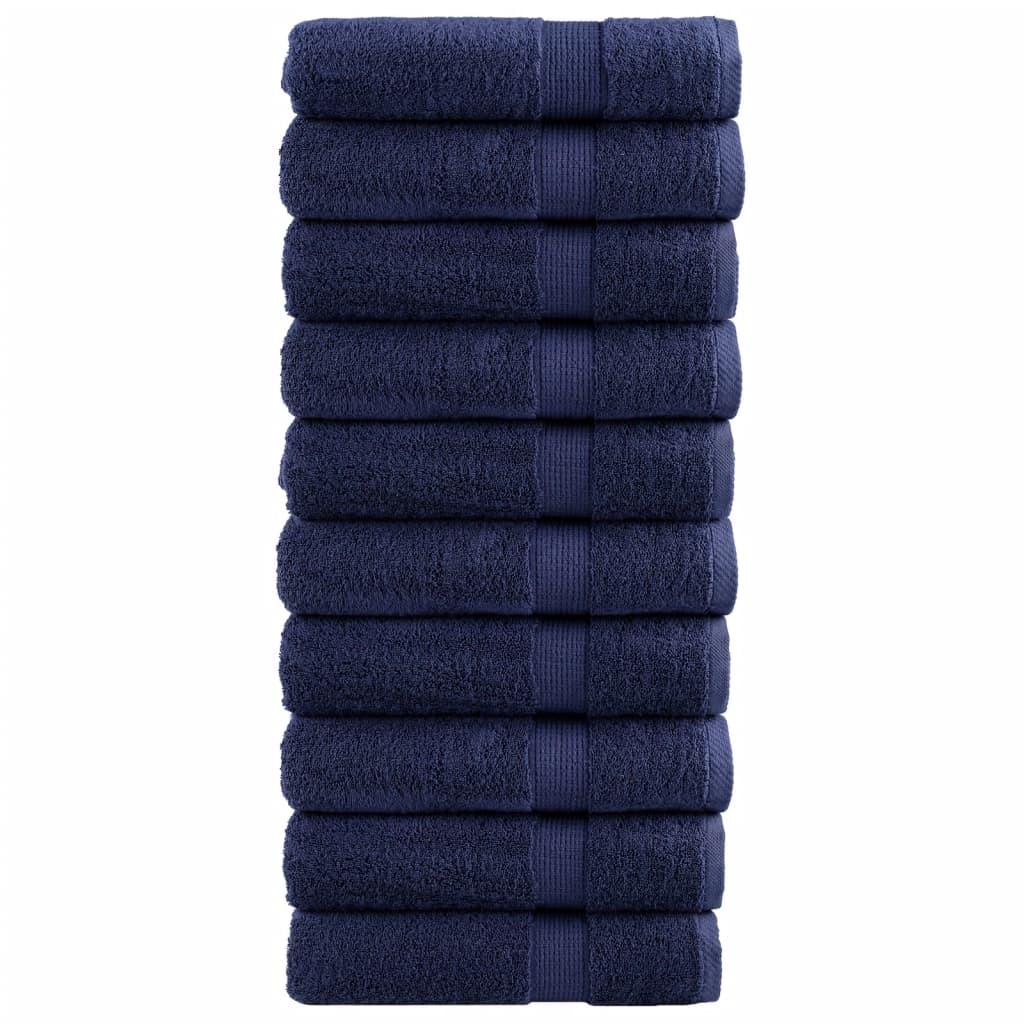 VidaXL Handdoeken solund 10 Stück 600 g m² 50x100 cm Marineblau