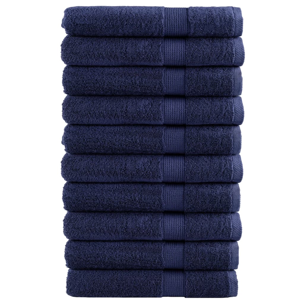 VidaXL Sauna-Tücher Solund 10 Stück 600 g m² 80x200 cm Marineblau