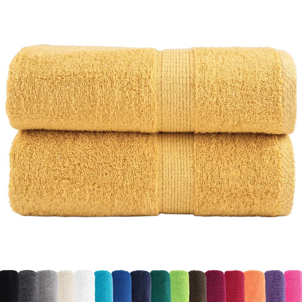 Vidaxl gastendoekjes solund 2 st 600 g m² 30x50 cm goudkleurig