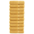 VidaXL Badetücher Solund 10 Stcs 600 g m² 70 x 140 cm Goldfarbe