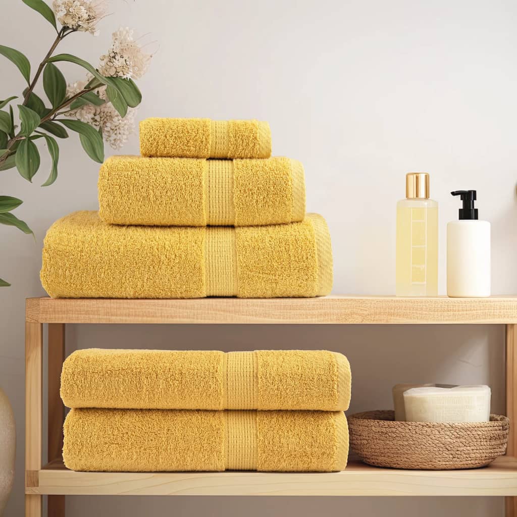 VidaXL Saunatücher, 4 Stück, 600 g/m², 80 x 200 cm, goldfarben