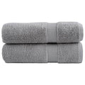 VidaXL Handdoeken solid 2 st 600 g m² 50x100 cm grau