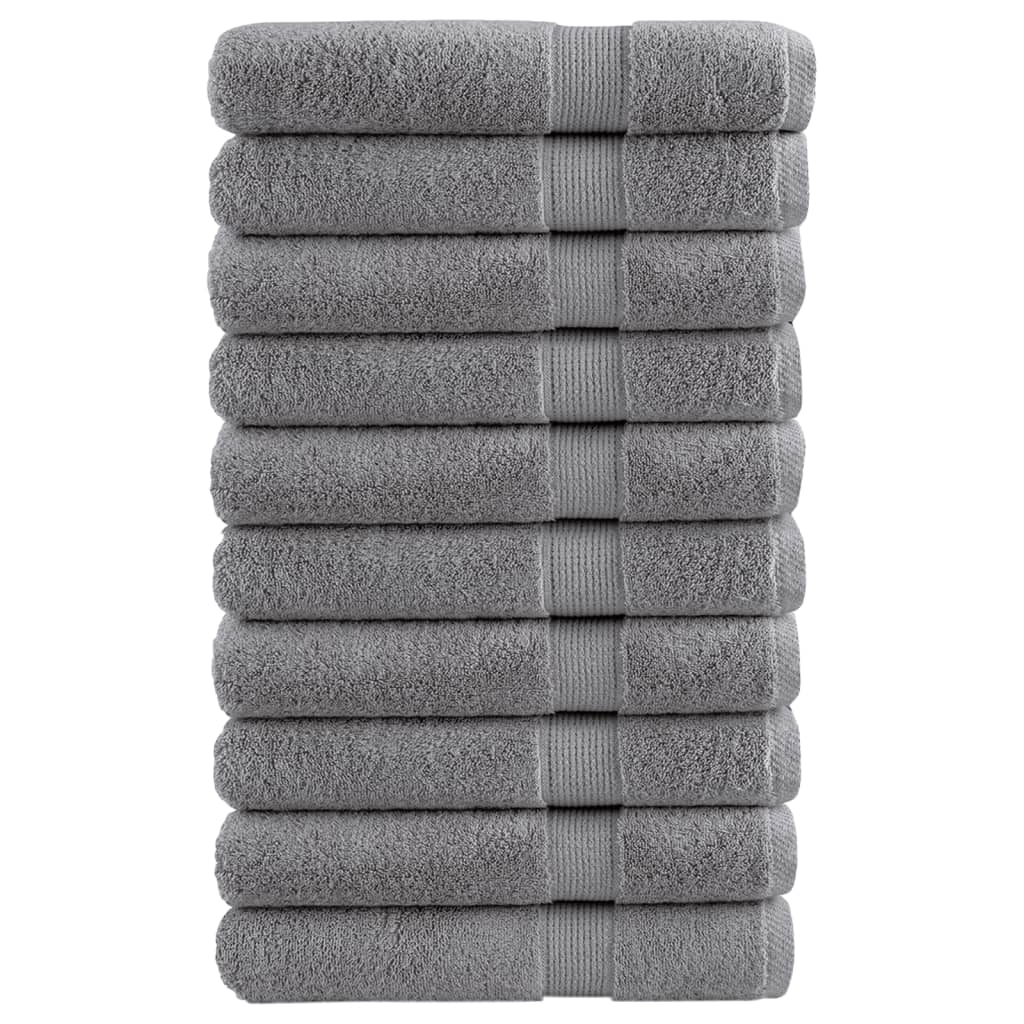 Vidaxx -Handtücher Solund 10 Stk 600 g m² 100x200 cm Grau