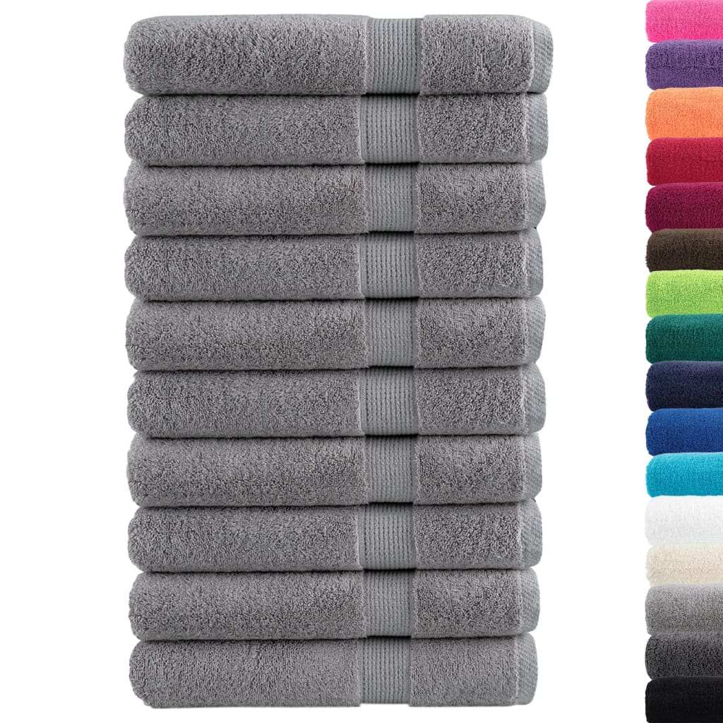 Vidaxx -Handtücher Solund 10 Stk 600 g m² 100x200 cm Grau