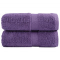 Vidaxl premium washandjes solund 2 st paars 30x30 cm 600 g m2