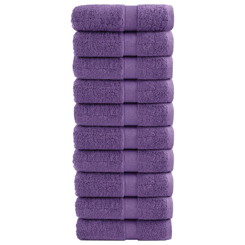 VidaXL Gästetücher, 10 Stück, 600 g/m², 30 x 30 cm, lila