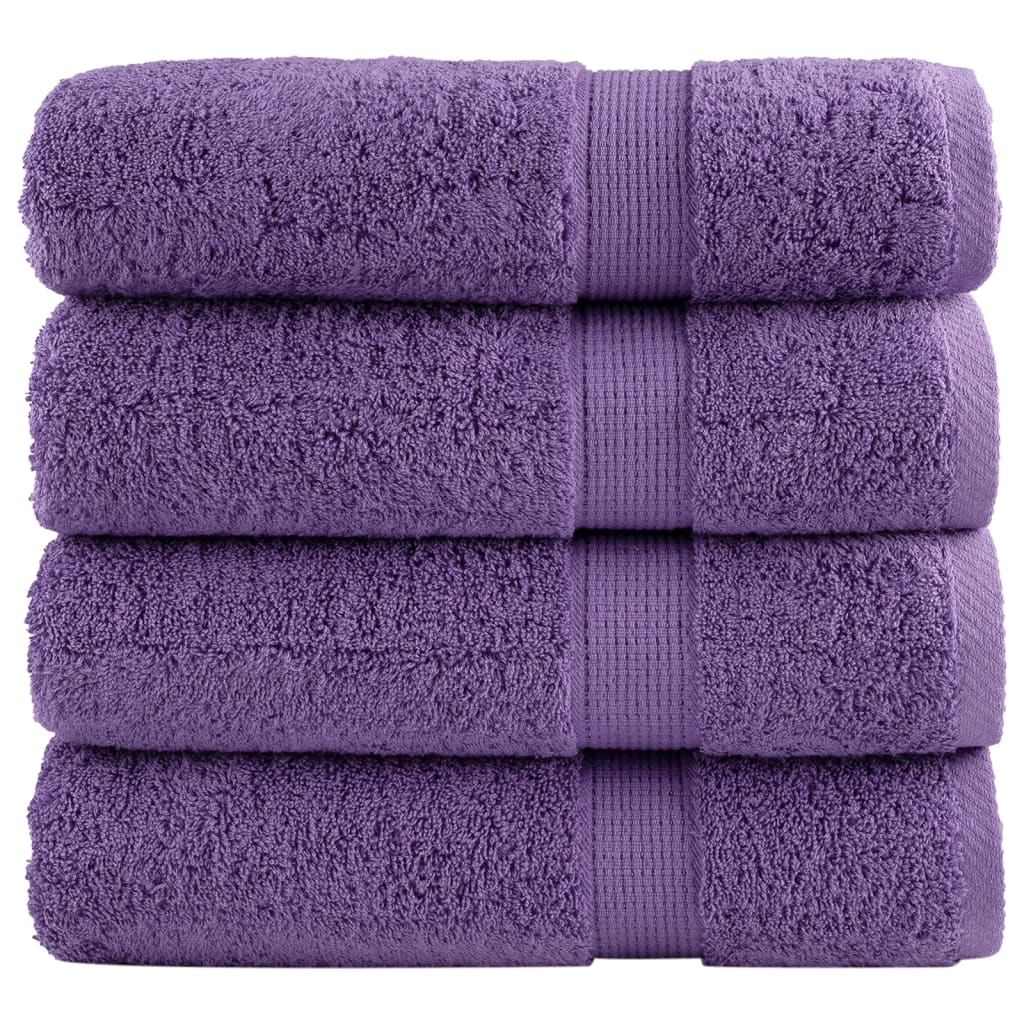 VidaXL Badetücher, 4 Stück, 600 g/m², 70 x 140 cm, lila