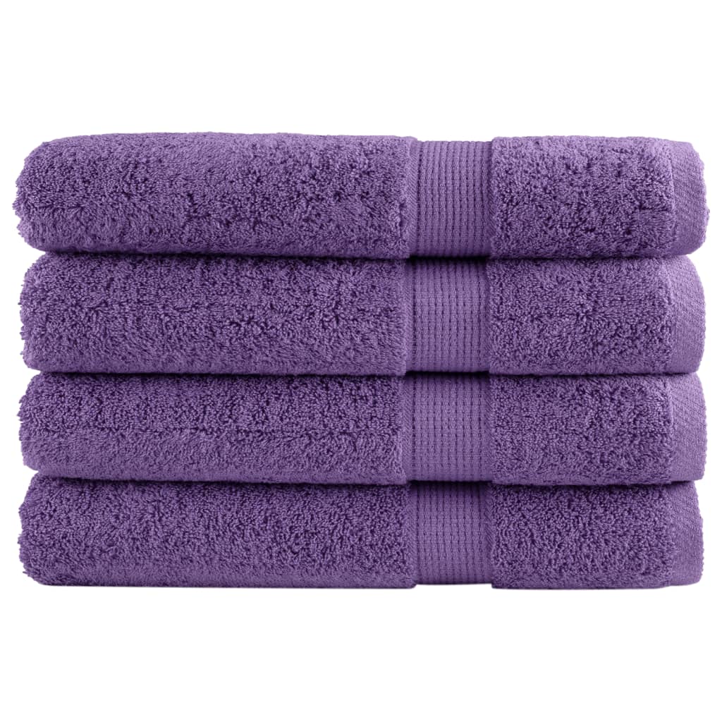 VidaXL Saunatücher, 4 Stück, 600 g/m², 80 x 200 cm, lila