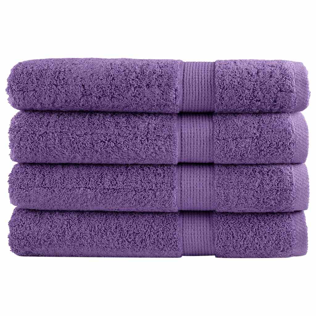 VidaXL Handtücher, 4 Stück, 600 g/m², 100 x 200 cm, lila