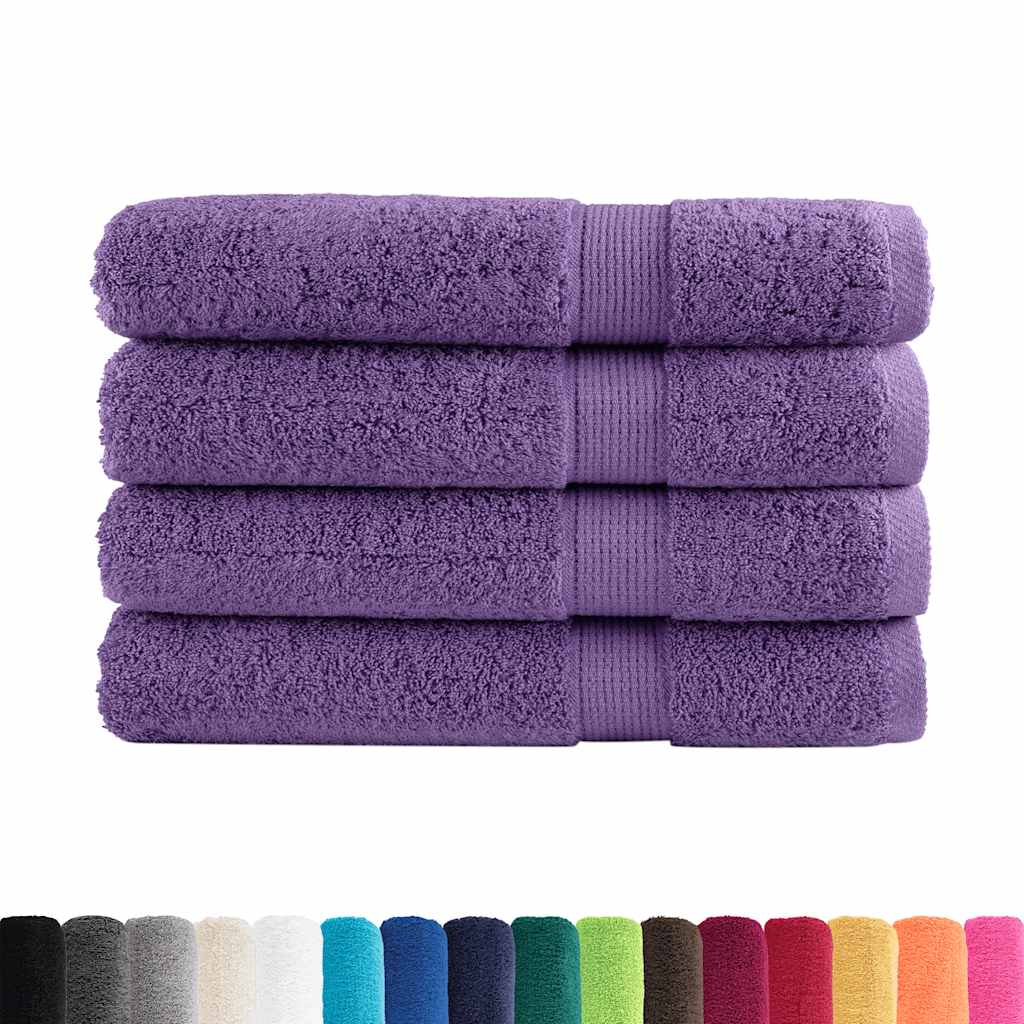 VidaXL Handtücher, 4 Stück, 600 g/m², 100 x 200 cm, lila