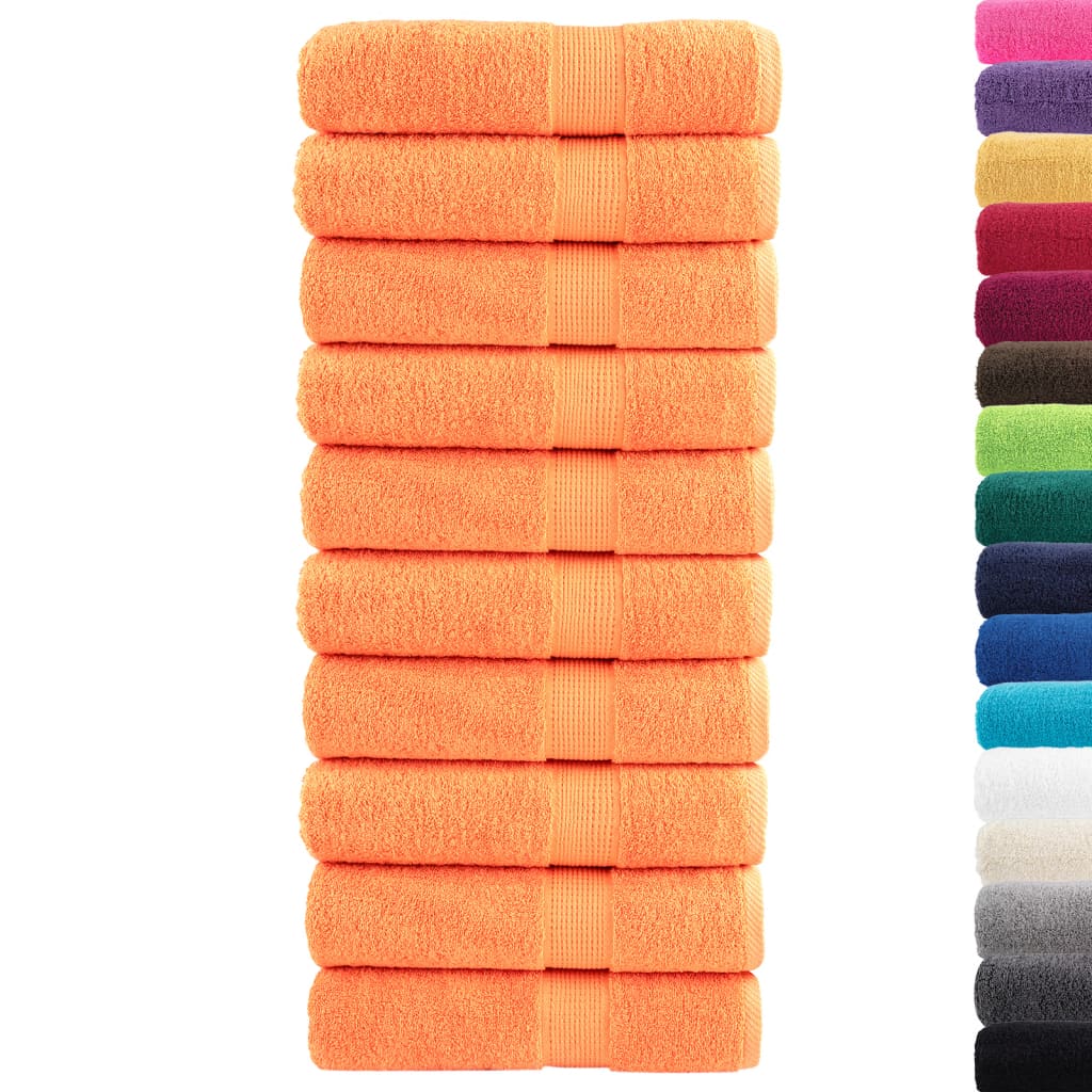 VidaXL Badetücher Solund 10 ST 600 g m² 70 x 140 cm Orange