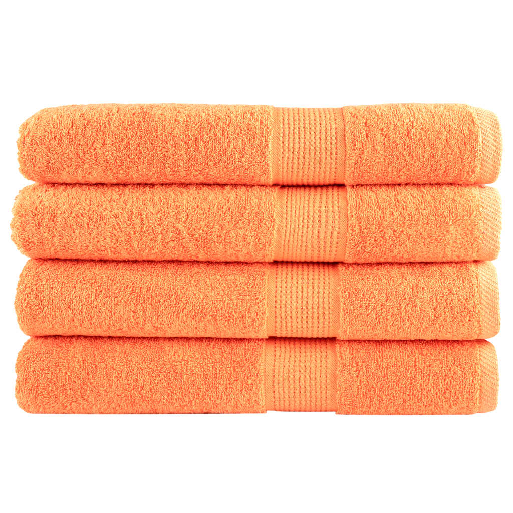 VidaXL Saunatücher, 4 Stück, 600 g/m², 80 x 200 cm, orange