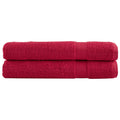 Vidaxl saunadoeken solund 2 st 600 g m² 80x200 cm rood
