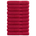 Vidaxl saunadoeken solund 10 st 600 g m² 80x200 cm rood