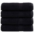 VidaXL Badetücher, 4 Stück, 600 g/m², 70 x 140 cm, schwarz