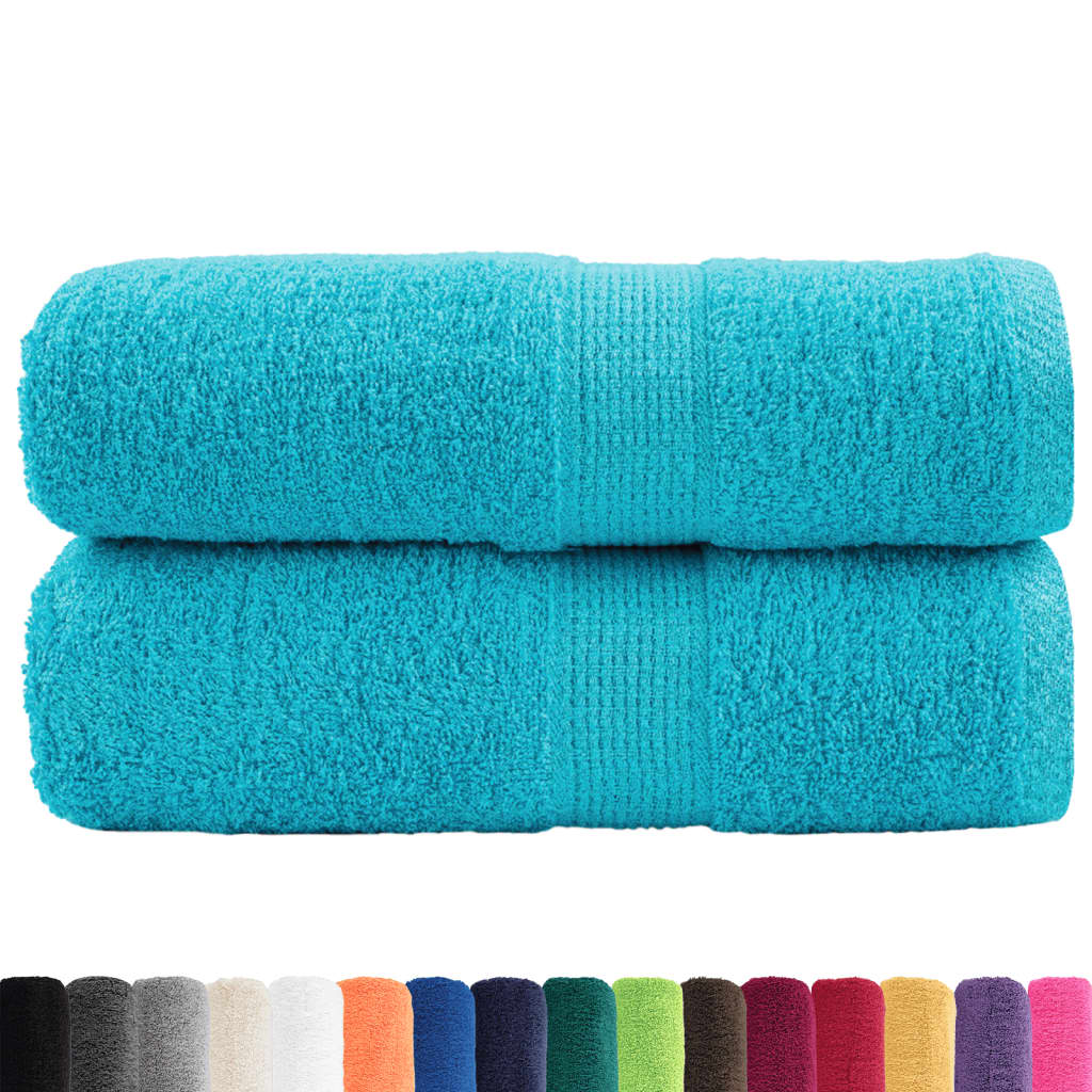 VidaXL Gästetücher, 2 Stück, 600 g/m², 30 x 50 cm, türkis