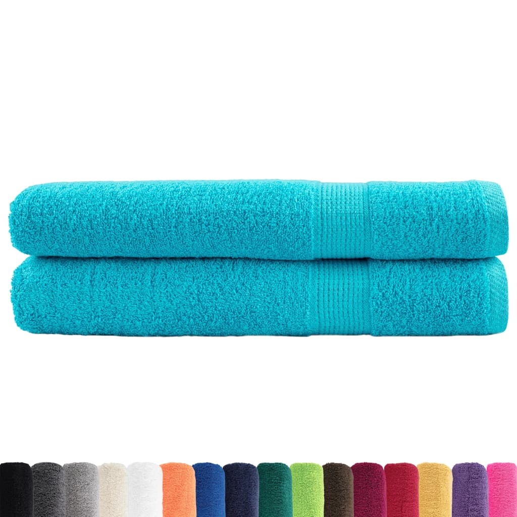 VidaXL Saunatücher, 2 Stück, je 600 g/m², 80 x 200 cm, türkis
