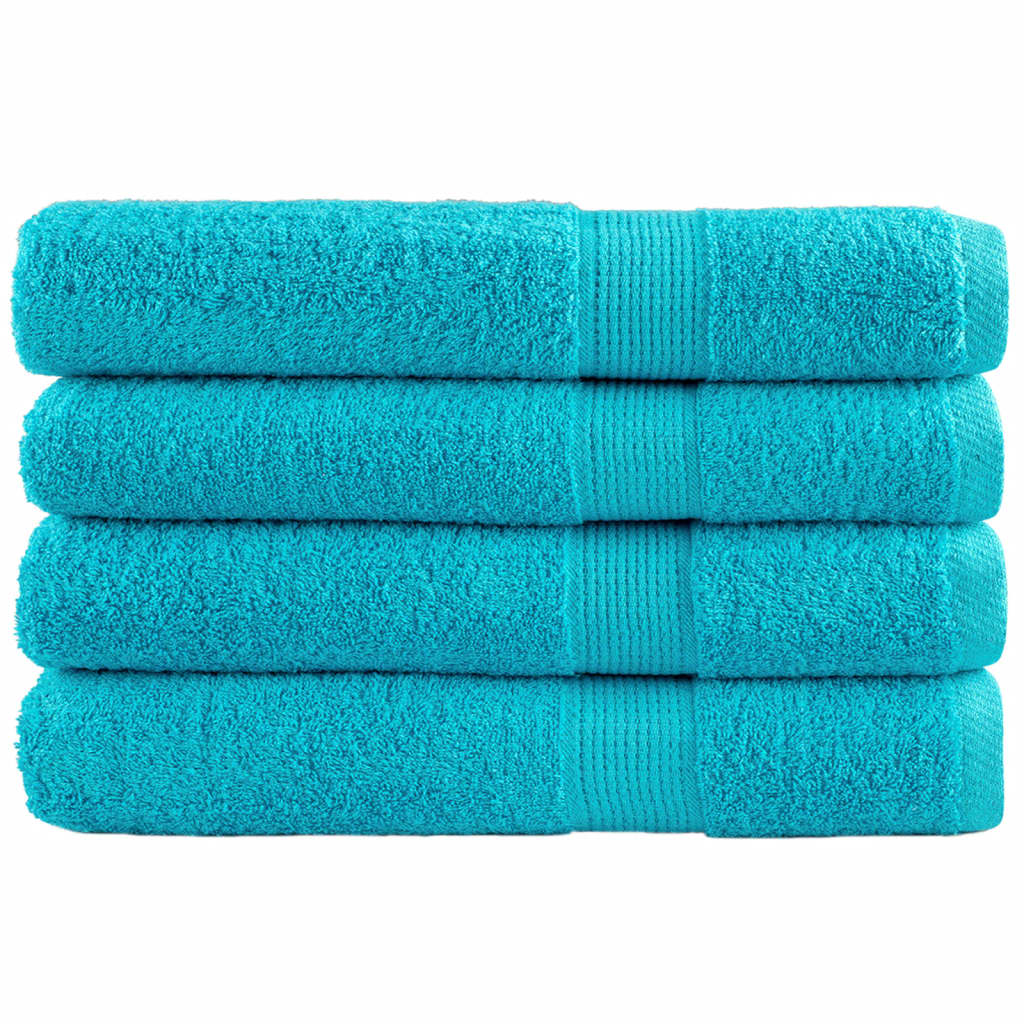 VidaXL Saunatücher, 4 Stück, 600 g/m², 80 x 200 cm, türkis