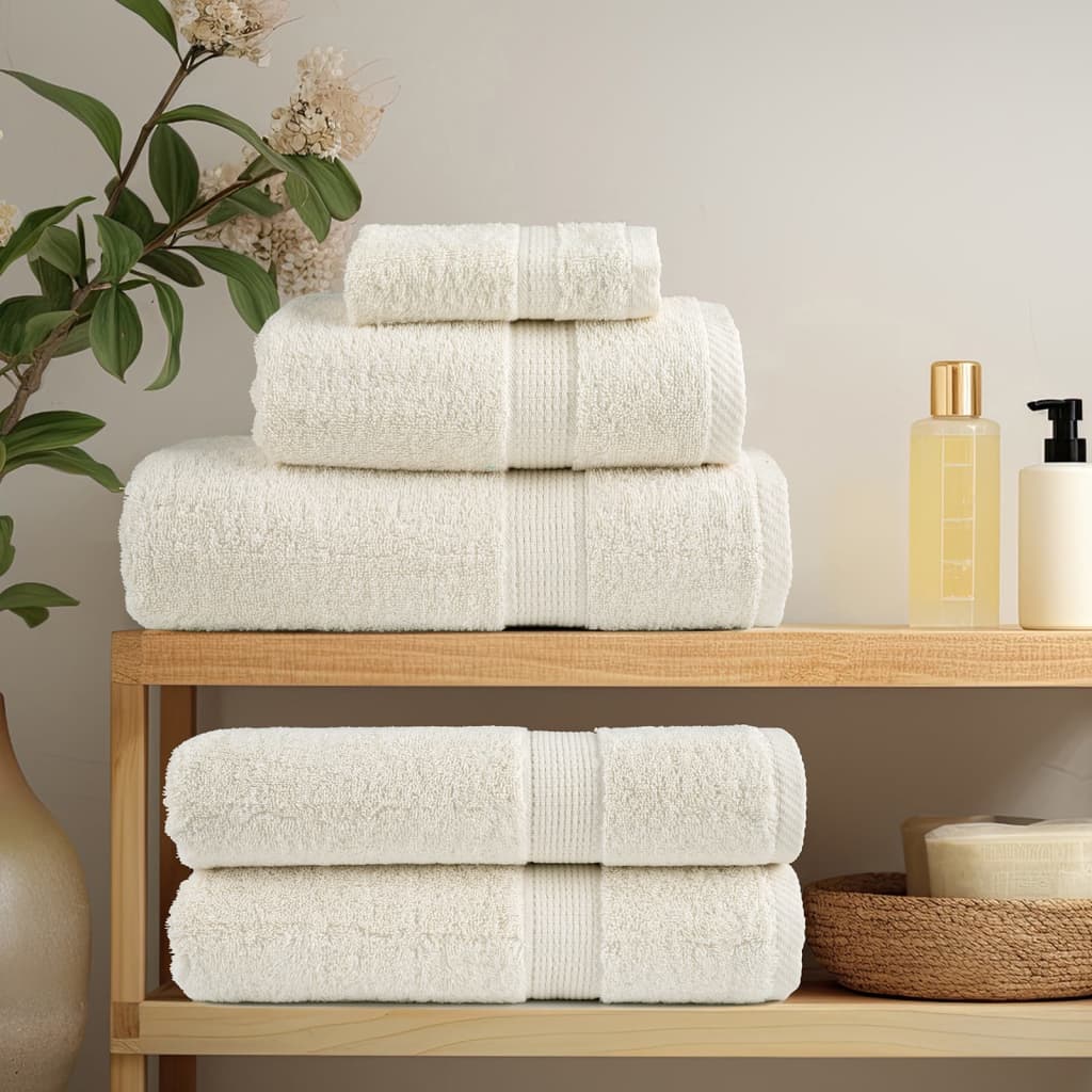 VidaXL Badetücher, 4 Stück, 600 g/m², 70 x 140 cm, cremefarben