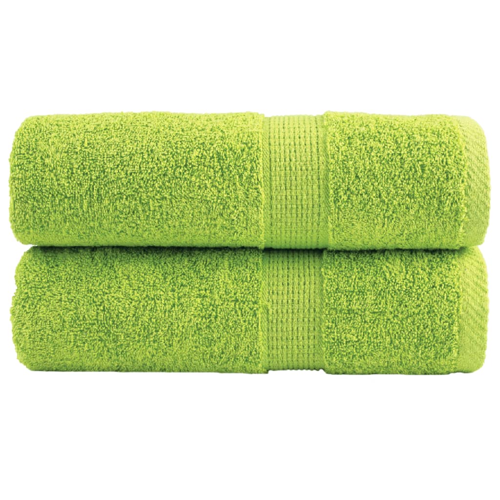 Vidaxl premium washandjes solund 2 st appelgroen 30x30 cm 600 g m2