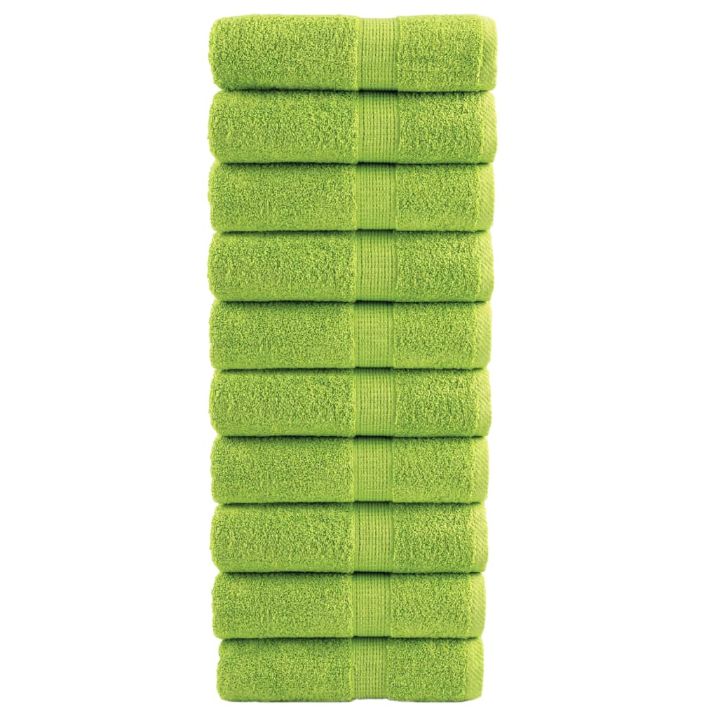 VidaXL Gästetücher, 10 Stück, 600 g/m², 30 x 30 cm, Apfelgrün