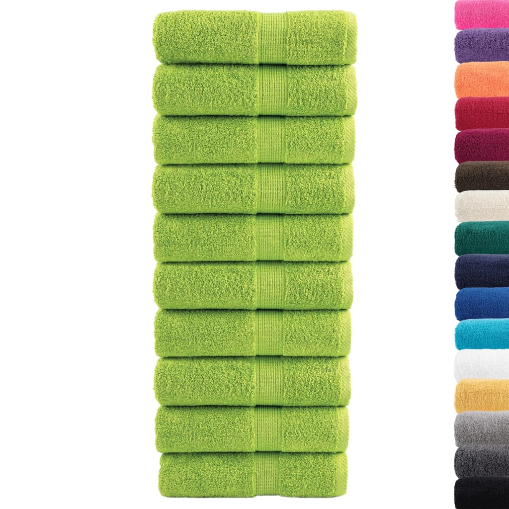 VidaXL Gästetücher, 10 Stück, 600 g/m², 30 x 30 cm, Apfelgrün