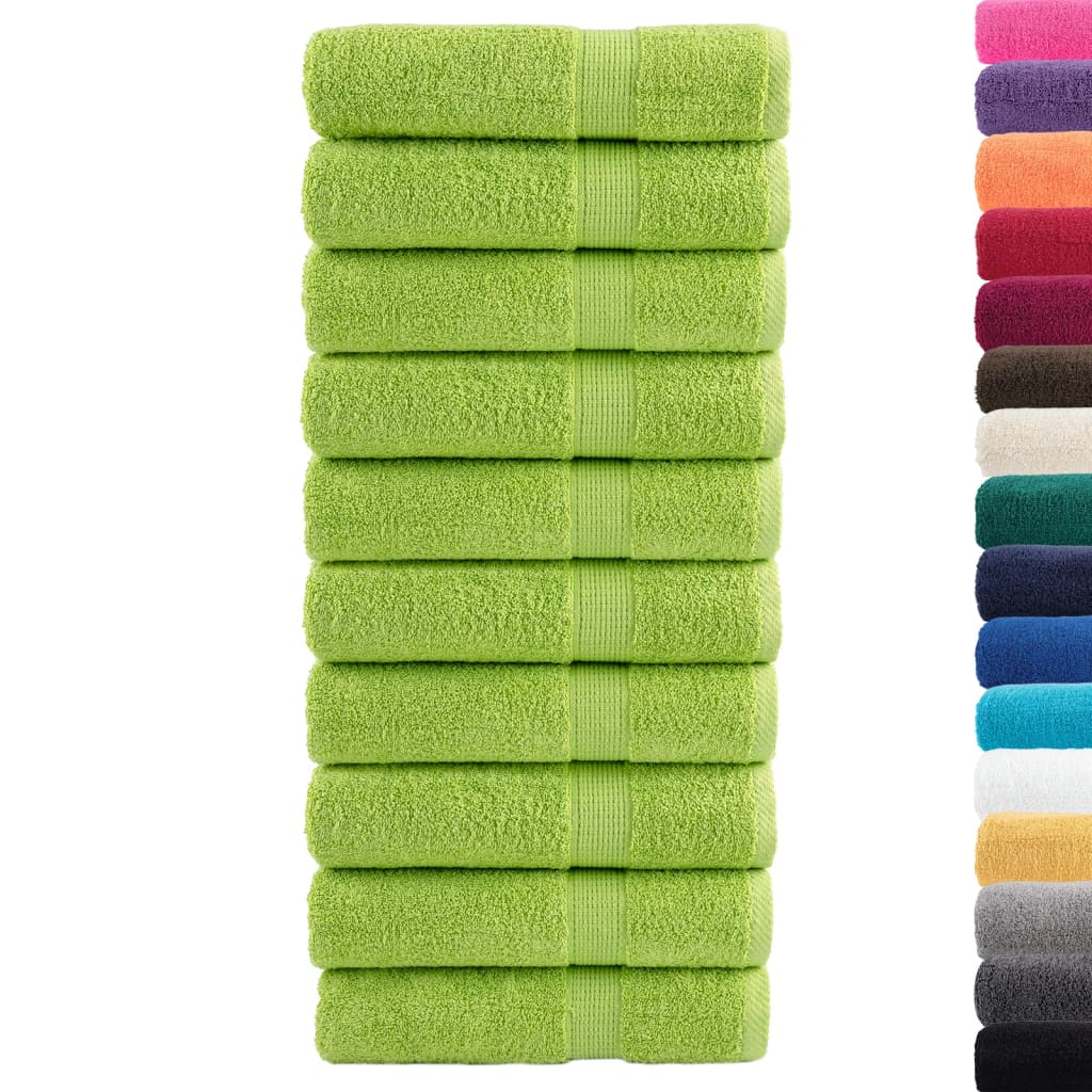 VidaXL Handtücher, 10 Stück, 600 g/m², 50 x 100 cm, Apfelgrün
