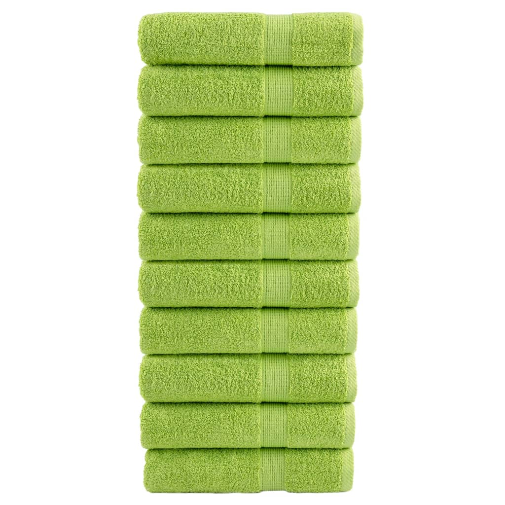 Vidaxxl Badetücher Solund 10 Stk 600 g m² 70 x 140 cm Apfelgrün