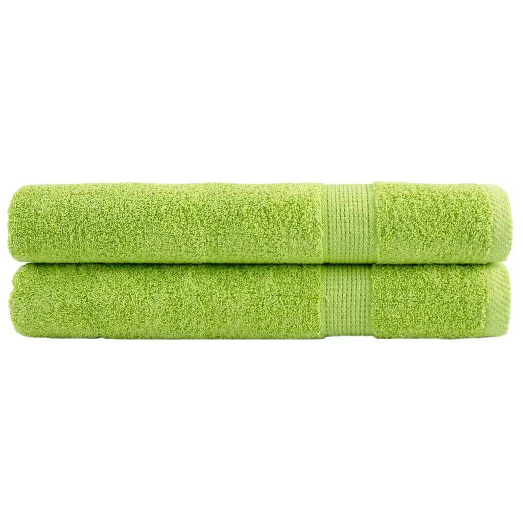 VidaXL Saunatücher, 2 Stück, je 600 g/m², 80 x 200 cm, apfelgrün