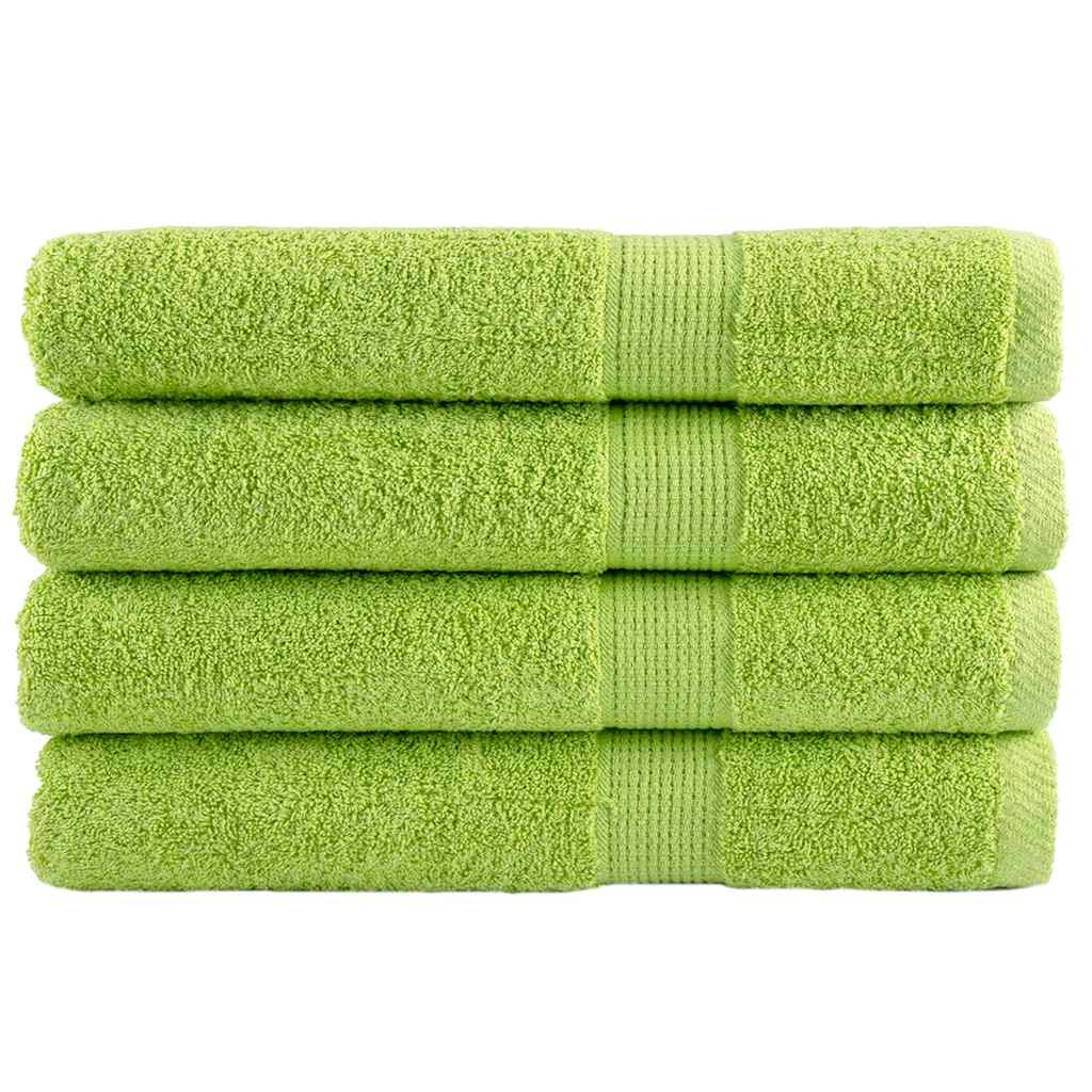 VidaXL Saunatücher, 4 Stück, 600 g/m², 80 x 200 cm, Apfelgrün
