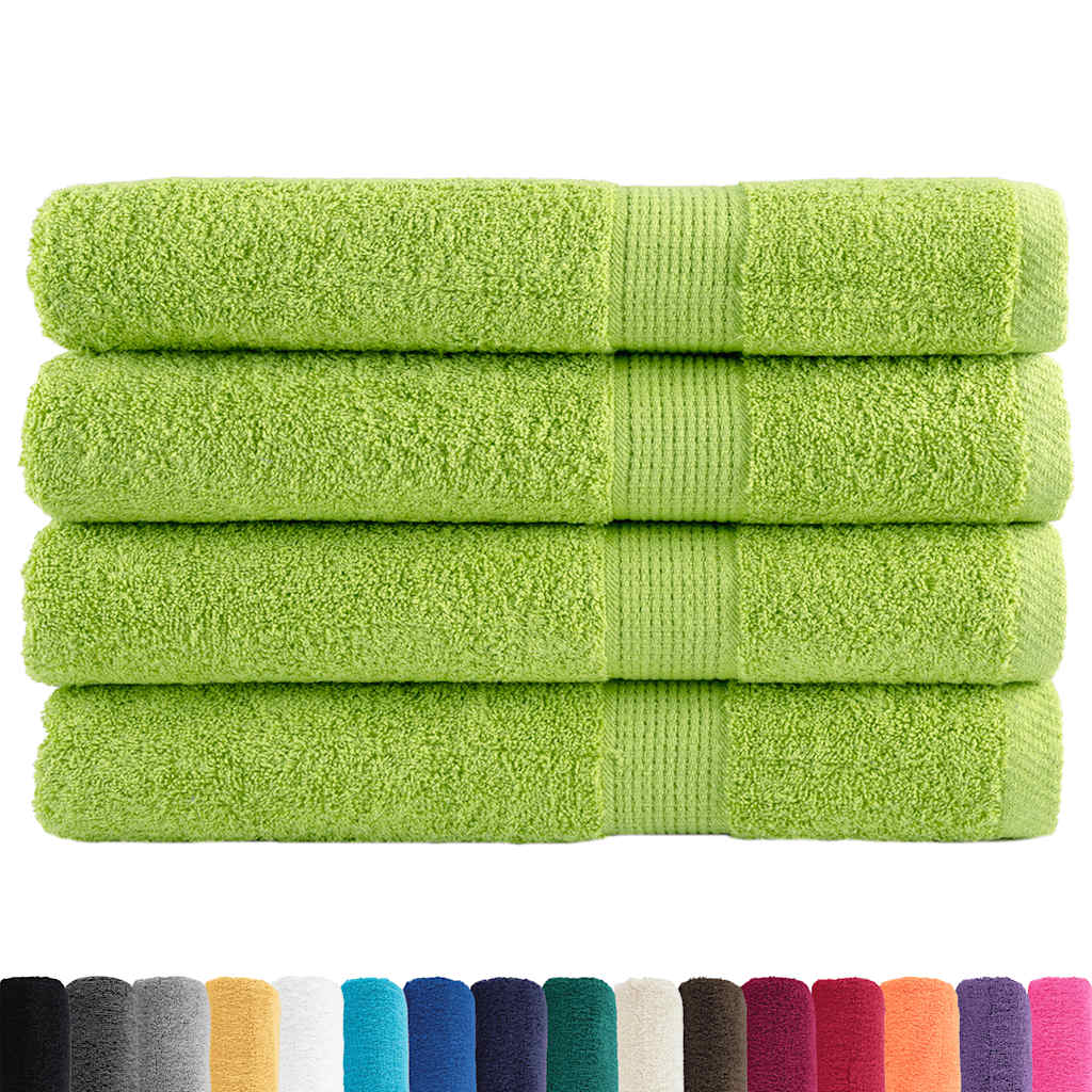 VidaXL Saunatücher, 4 Stück, 600 g/m², 80 x 200 cm, Apfelgrün