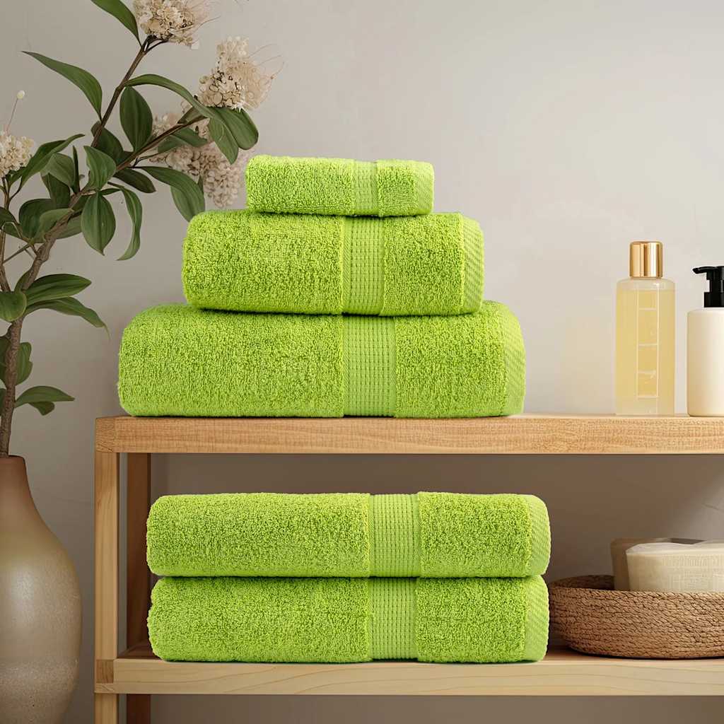 VidaXL Saunatücher, 4 Stück, 600 g/m², 80 x 200 cm, Apfelgrün