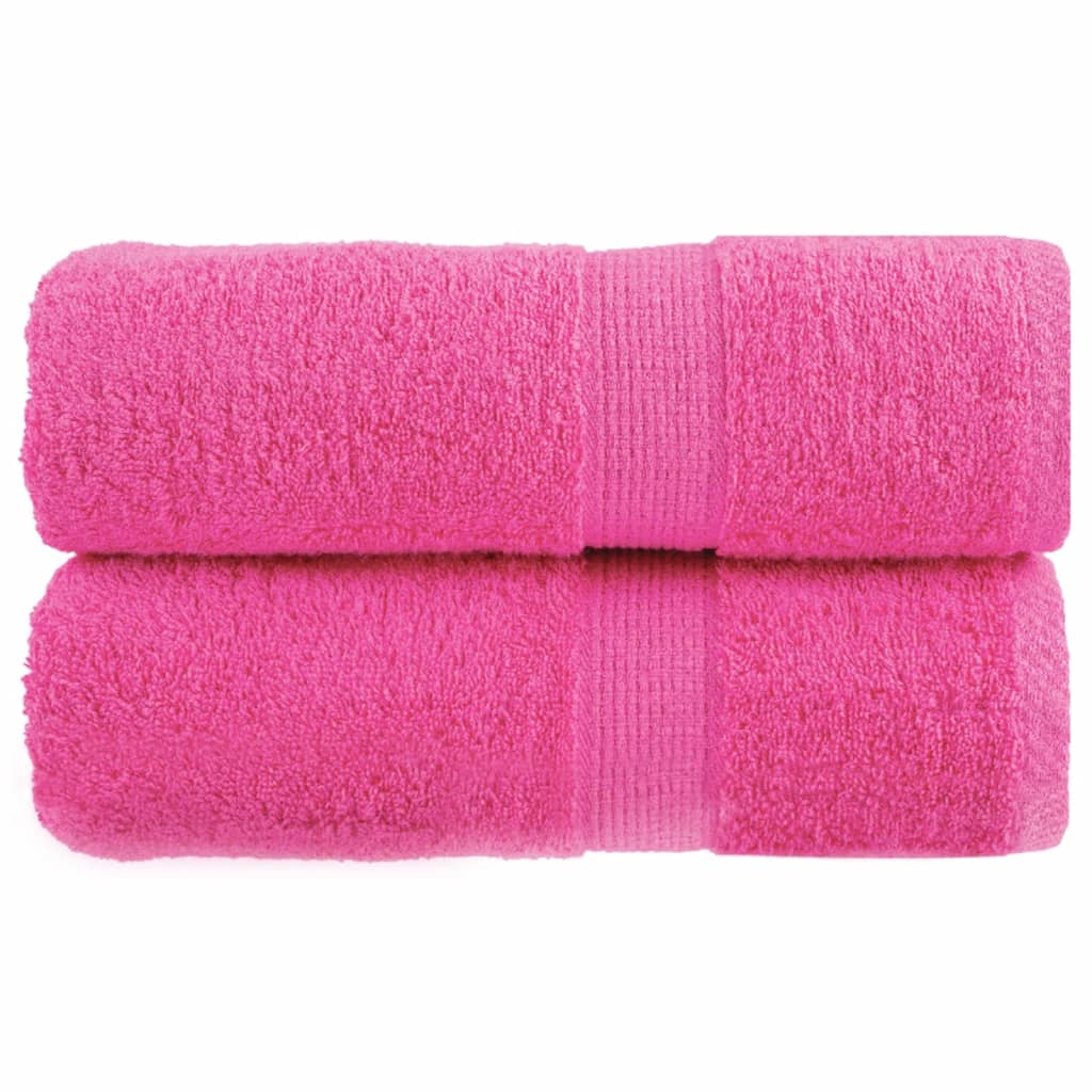 Vidaxl premium washandjes solund 2 st roze 30x30 cm 600 g m2
