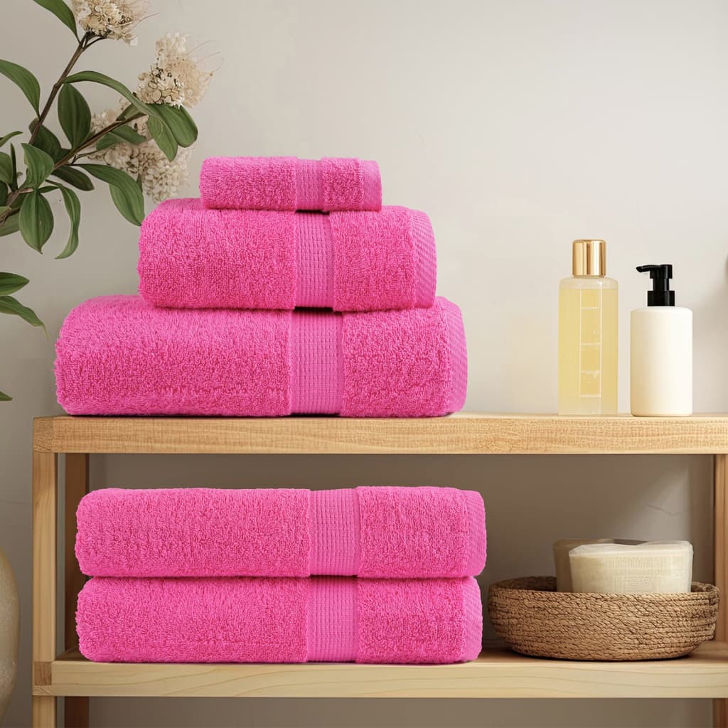 Vidaxl premium washandjes solund 2 st roze 30x30 cm 600 g m2