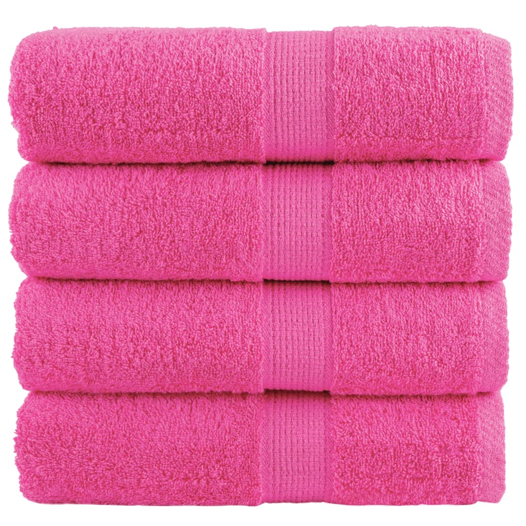 Vidaxl premium washandjes solund 4 stuks roze 30x30 cm 600 g m2