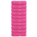 Vidaxl premium washandjes solund 10 stuks roze 30x30 cm 600 g m²