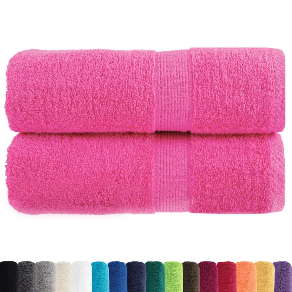 VidaXL Gästetücher, 2 Stück, 600 g/m², 30 x 50 cm, rosa