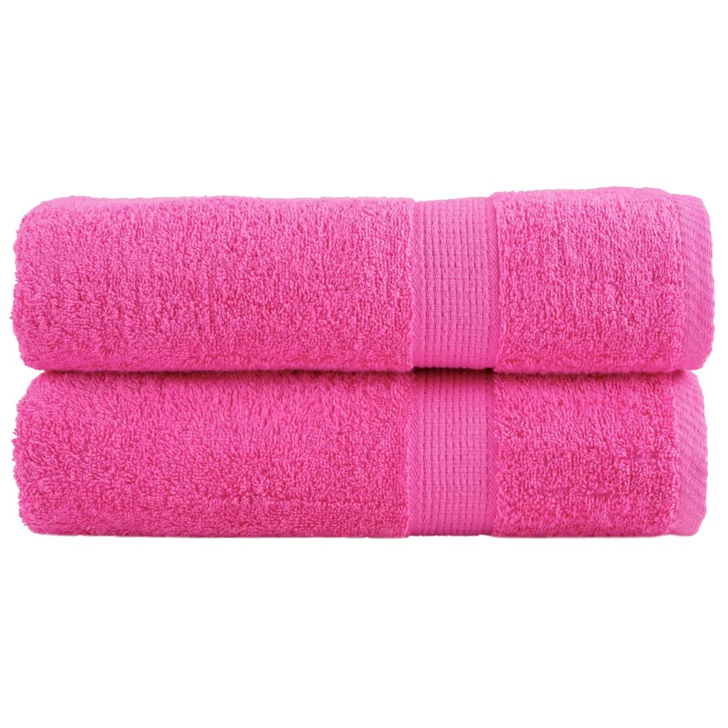 VidaXL Badetücher, 2 Stück, 600 g/m², 70 x 140 cm, rosa