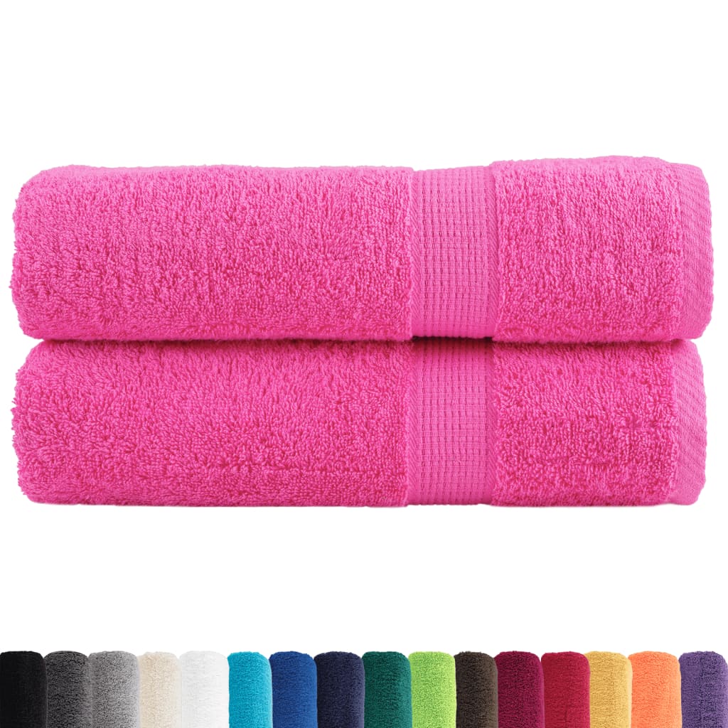 VidaXL Badetücher, 2 Stück, 600 g/m², 70 x 140 cm, rosa