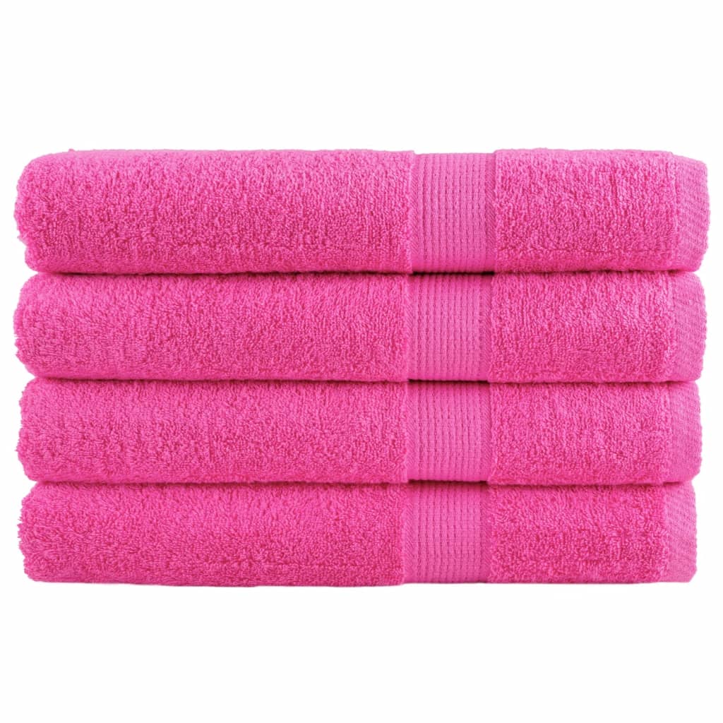 VidaXL Saunatücher, 4 Stück, 600 g/m², 80 x 200 cm, rosa