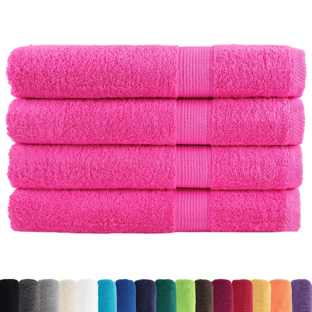 VidaXL Saunatücher, 4 Stück, 600 g/m², 80 x 200 cm, rosa